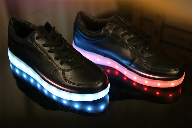 bata children's sandals Size 27-46 Adult Unisex Womens&Mens 7 Colors Kid Luminous Sneakers Glowing USB Charge Boys LED Shoes Girls Footwear LED Slippers children's shoes for high arches