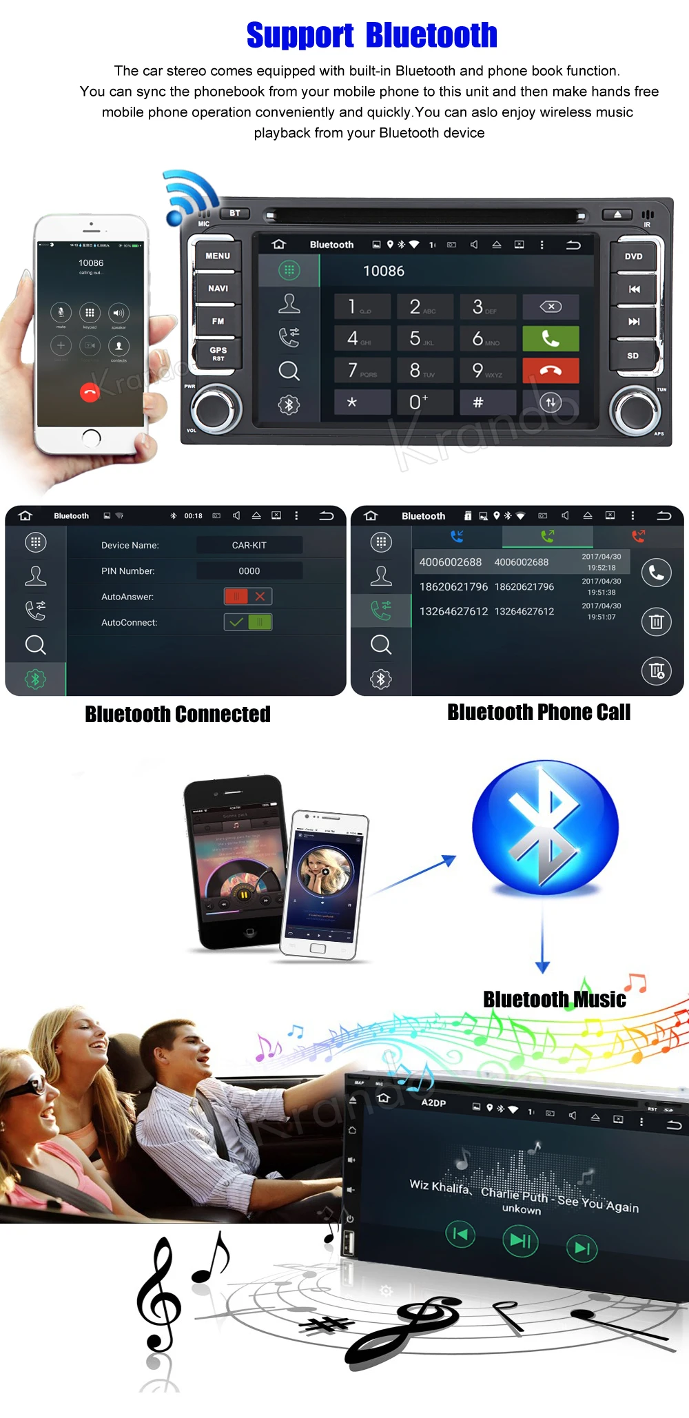 Discount Krando 6.2" Android 8.0 car gps navigation for toyota RAV4 COROLLA VIOS HILUX Terios Land Cruiser 100 audio dvd player 5