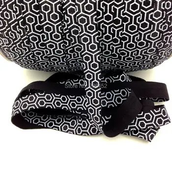 

5/8" White/Black Fold Over Elastic for DIY Headwear Black FOE Elastic Ribbon Wholesale 50Yard/Lot/Color