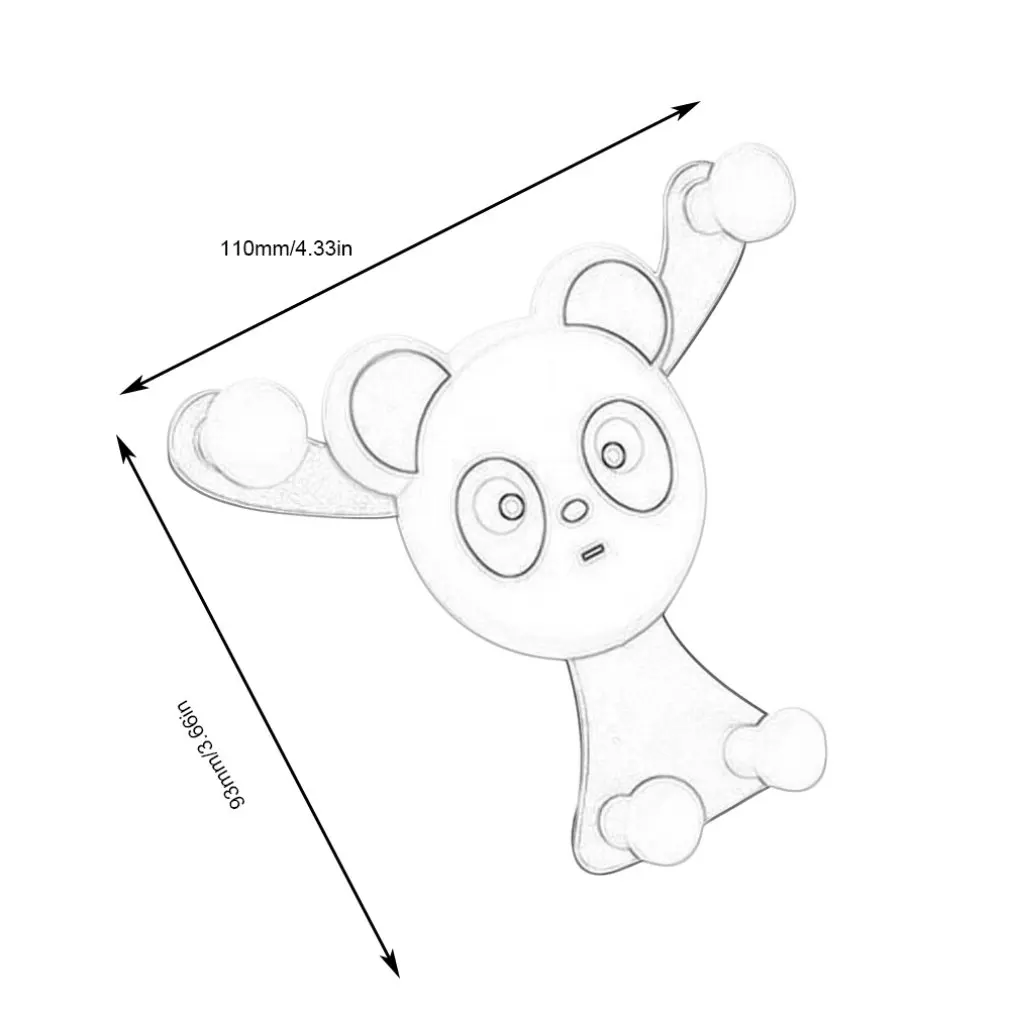 Автомобильный держатель для телефона с изображением панды и медведя, кронштейн для крепления на выходе из воздуха, держатель для gps-навигатора