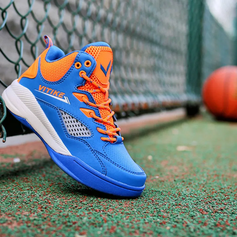 

kids sneakers Fall 2018 New High Quality Leather Basketball Shoes Outdoor Skid-proof and Shock-absorbing Training Boys'Shoes