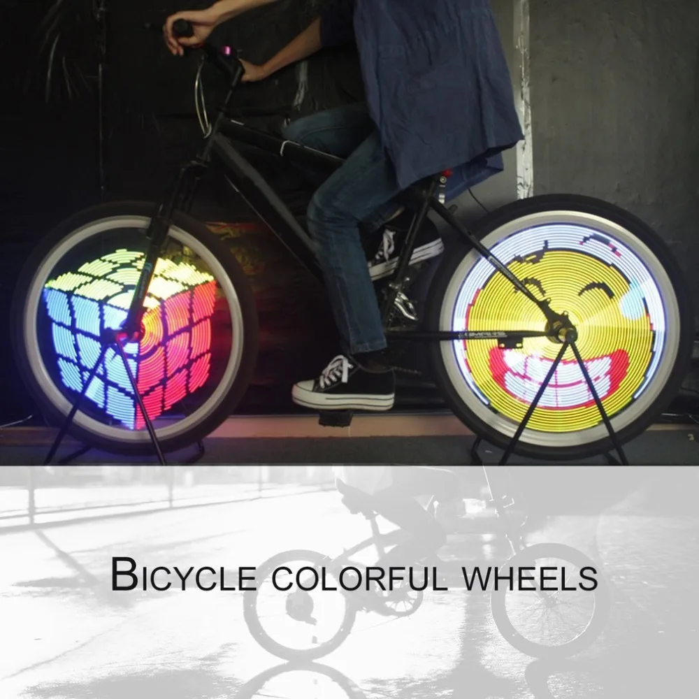 Cheap New Rechargeable Wheel Lamp Programmable LED Bicycle Light Waterproof Shockproof Colorful Cycling Lamp Bike Accessories 2019 7