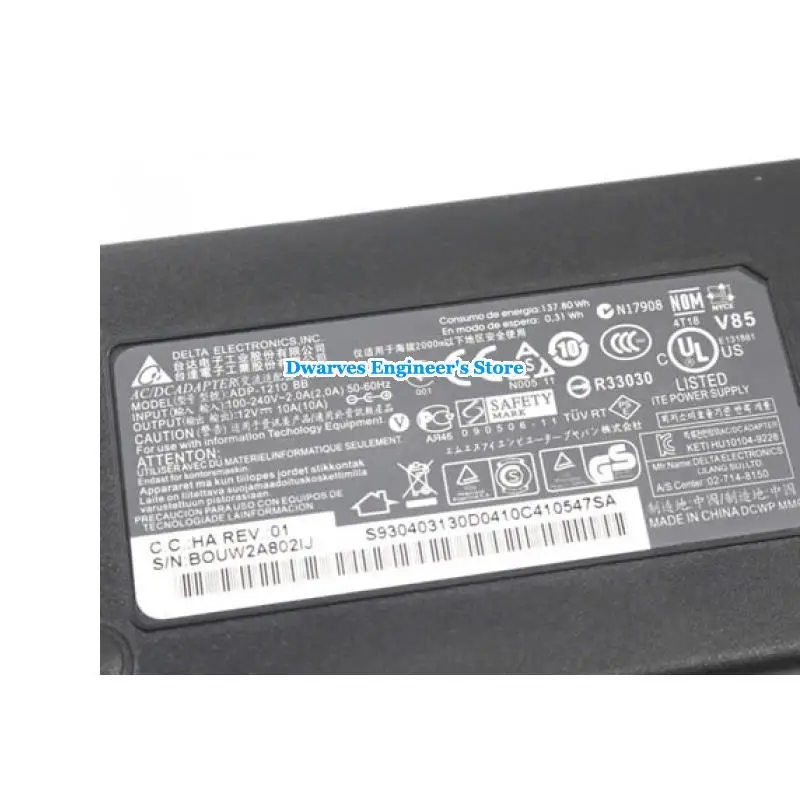 DELTA ADP-1210 BB 12 V 10A AC/DC адаптер для SONY VGP-AC1210 FSP FSP096-DMAD1 120 W зарядное устройство