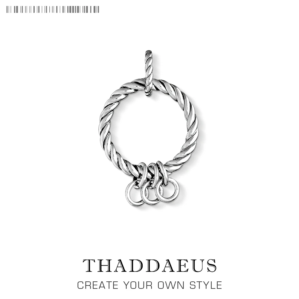 

Pendant Charm Carrier Cord Look,2018 Brand Fashion Jewelry Thomas Style Bijoux 925 Sterling Silver Gift For Ts Woman Club Men