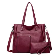 Роскошная Брендовая женская мягкая кожаная сумка на плечо, женская модная большая карманная сумка, женская сумка, Повседневная сумка через плечо с кошельком