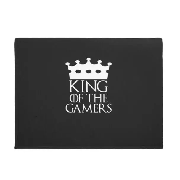 Cool Black King of the Gamers Gaming Mat Funny Bedroom Indoor Entrance