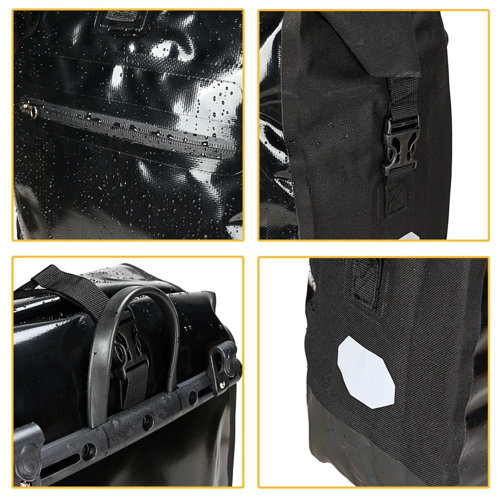 Excellent Lixada 20L Roller Bike Pannier Cycling Bicycle Rear Pack Bag Waterproof MTB Bike Seat Trunk Bag Big Capacity 2