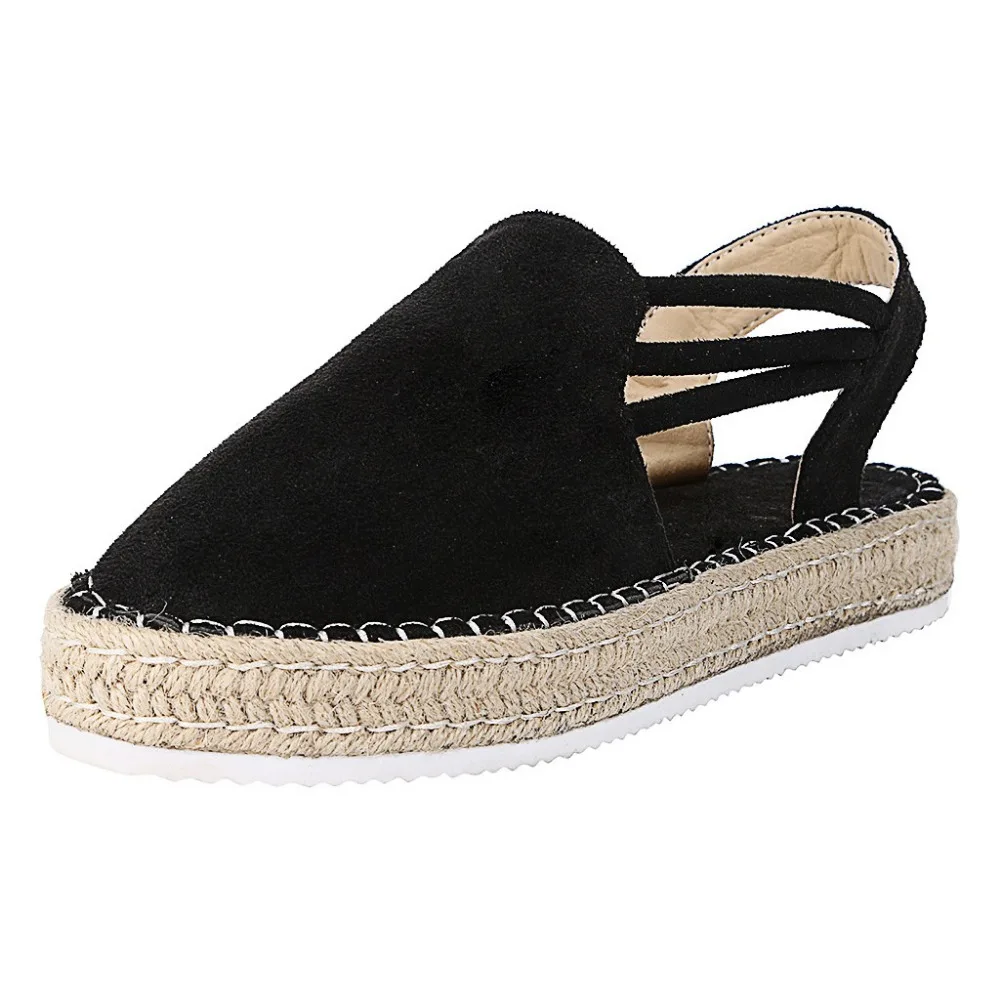 2019 women's sexy fashion sandals buckle with platform sandals retro open toe gladiator sandals ladies non-slip sports 40J (2)