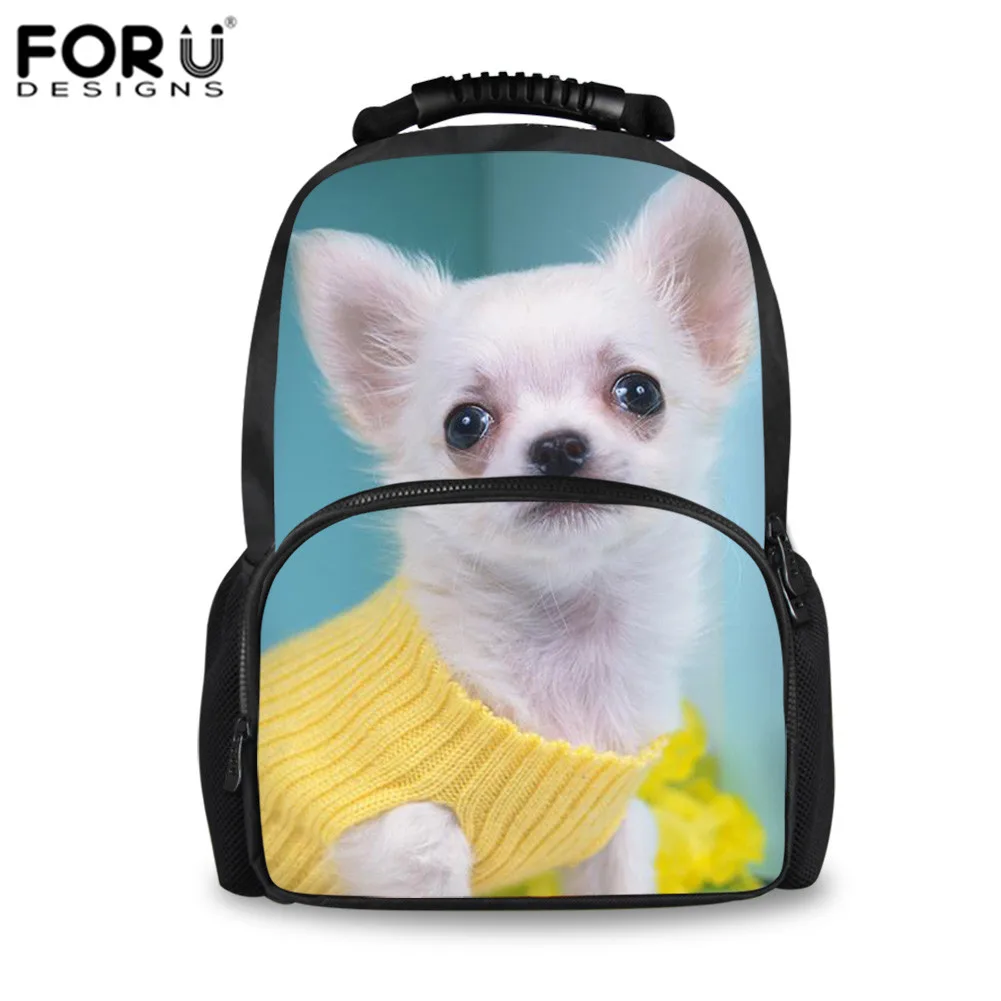 

FORUDESIGNS Chihuahua Prints Schoolbag For Girls Large School Backpacks For High School Student Rucksack Mochila Infantil Bolsas