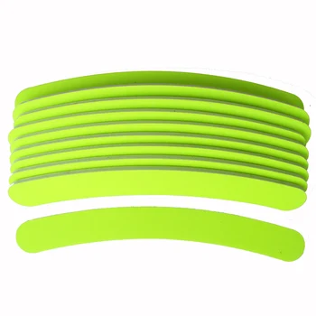 

50X Bend Double Side Design Nail File 100/180 Fluorescent Yellow Professional Tip Emery Board Sandpaper Buffering Manicure Files