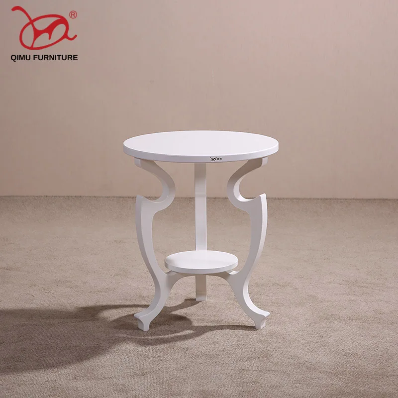 New adurable solid wood tea table white round minimalist modern wooden end table home living room antique furniture M203