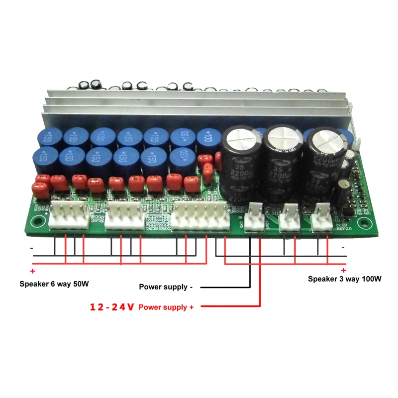 7,1 6x50 Вт 3x100 W усилитель мощности TM7.2 TPA3116 12-24V DC Цифровой усилители HiFi доска T0222