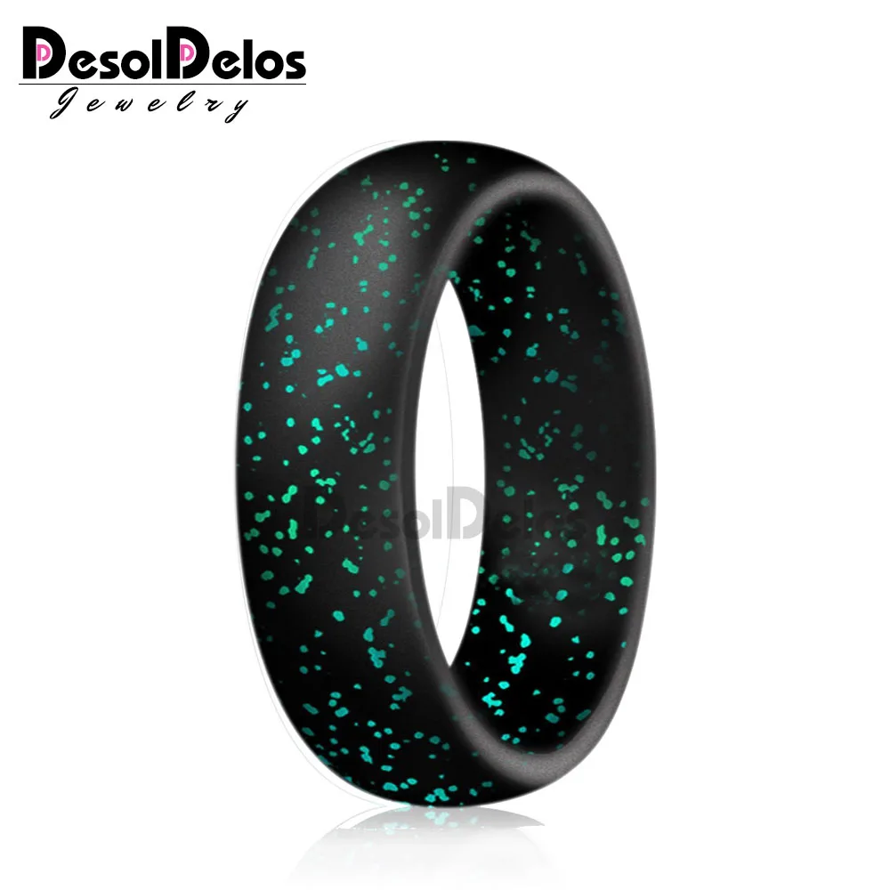 

New Food Grade FDA Silicone Finger Ring 5.7mm Hypoallergenic Crossfit Flexible Gold Rubber Ring For Men Women Wedding Jewelry