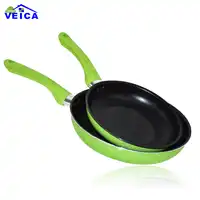 2pcs/set 20cm/24cm Non-stick Skillet Induction Gas Cooker Use Egg Steak Frying Pan 2 Color for choose