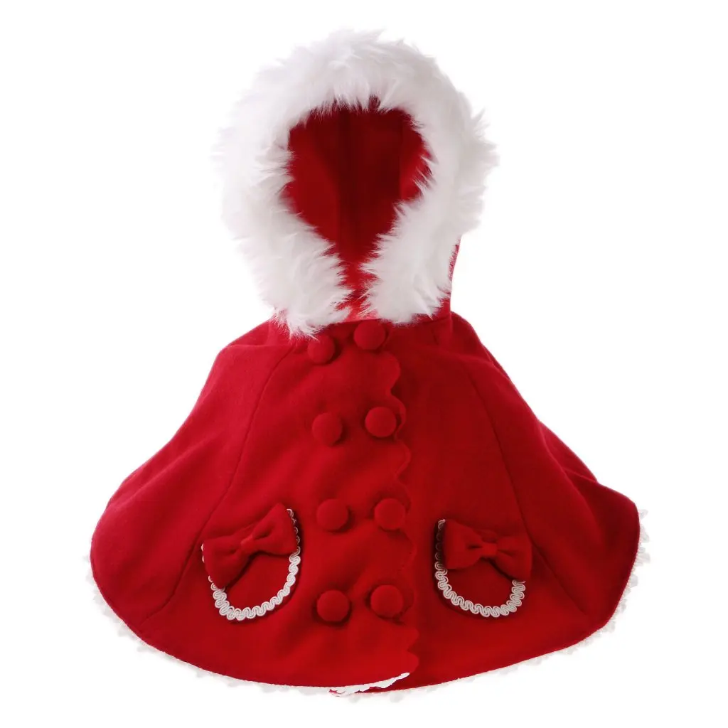 

Girl Doll Clothes Red Hoodie Coat Outfit Clothing for 1/3 BJD SD DOD Dolls Accessory Decoration Children Kids Christmas Gift