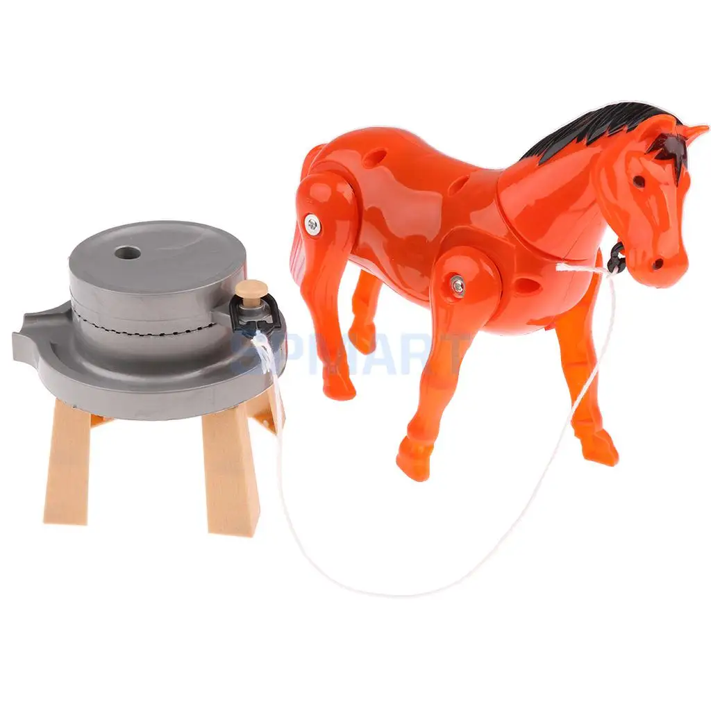 Children Electric Horse Pony Rotating Toy Around the Pile Millstone