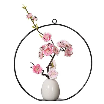 

Chinese Style Artificial Peach Flower Plum Design Wall Hanging Ornament Wind Chime Decoration Maison Garland Diy Farmhouse Decor