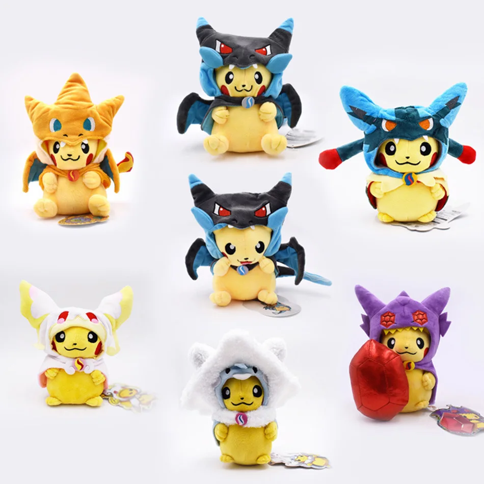 

Anime Plush Toys Pika COS Kong idiot & Altaria Cartoon Plush Toy Stuffed Plush Dolly Toys Gifts for Kids