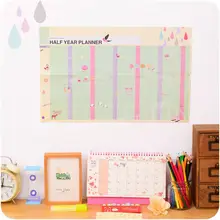 Medio año planificador calendario estudio marcador de aprendizaje Plan de trabajo de aviso cuadernos de escritura los planificadores de la escuela, la Oficina de calendario