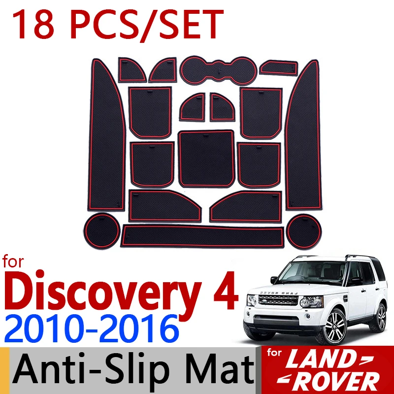 

for Land Rover Discovery 4 Anti-Slip Rubber Cup Cushion Door Mat 18pcs LR4 2010 2011 2013 2015 Accessories Car Styling Sticker