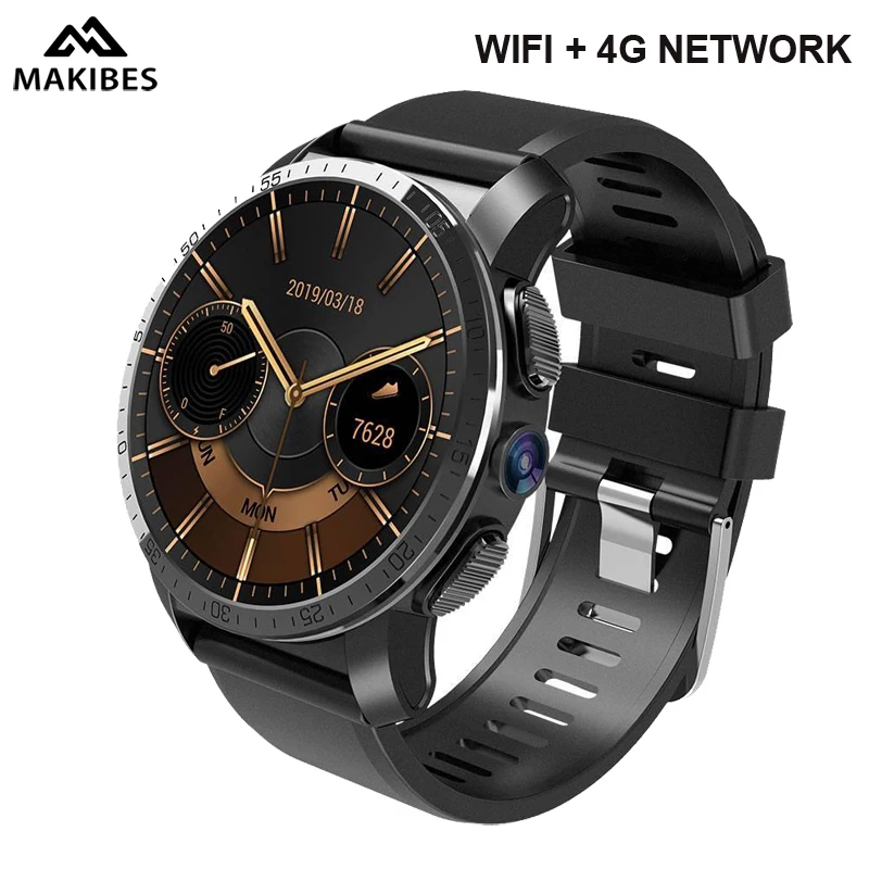 

Makibes M3 4G Smartwatch Phone Android 7.1 MTK6739 NRF52840 Dual-chip 2GB RAM 16GB ROM 1.39 Inch Screen GPS 8MP camera IP 67