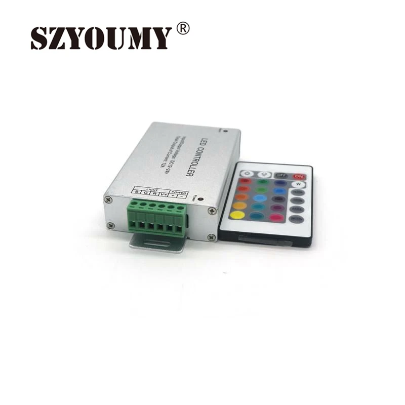 SZYOUMY 24 ключ беспроводной RF светодиодный RGB Диммер пульт дистанционного управления для RGB светодиодные ленты/модуль огни DC 12 В -В 24 В 12A