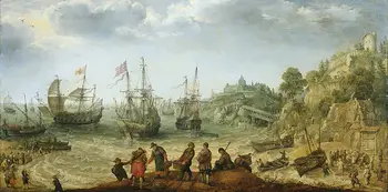 

Special offer # TOP art - Nederlands Rijksmuseum Amsterdam Schepen bij een rotsachtige kust print painting -free shipping