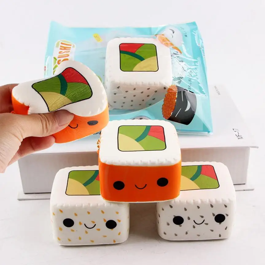

Sushi Scented skuishy Slow Rising Fun Toy Relieve Stress Cure Gift Rising slowly Fun Kids Kawaii kids Adult Toy Stress Reliever