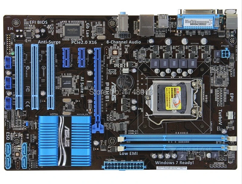 Free shipping 100% original motherboard for P8H61 DDR3 LGA 1155 H61 16GB for I5 I7 CPU ATX Desktop motherborad Free shipping 100% original motherboard for P8H61 DDR3 LGA 1155 H61 16GB for I5 I7 CPU ATX Desktop motherborad