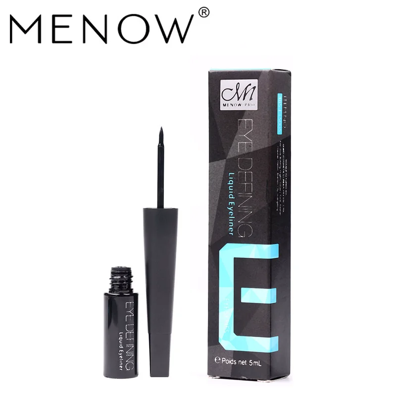 

Menow Brand Hot 1pcs Black Eyeliner Easy Makeup Quick-drying Long Lasting Waterproof Not Blooming Eye Makeup Cosmetics