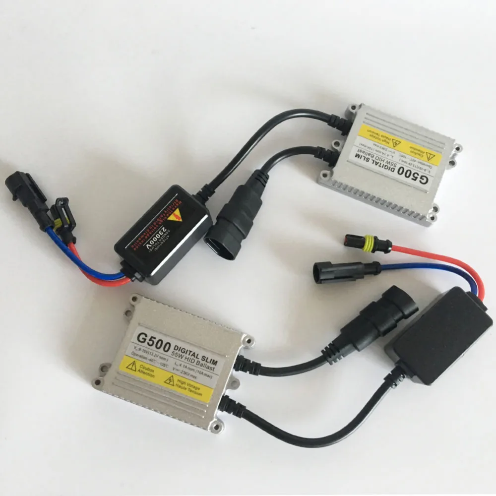 1 Pair AC Digital 55W Fast Bright HID Xenon Conversion Kit Replacement Ballast