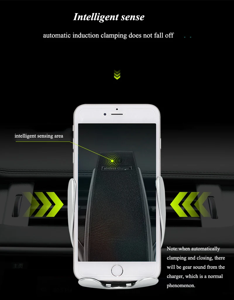 03Magic Auto Clamp Car Wireless Charger 10W Fast Charging Mount 