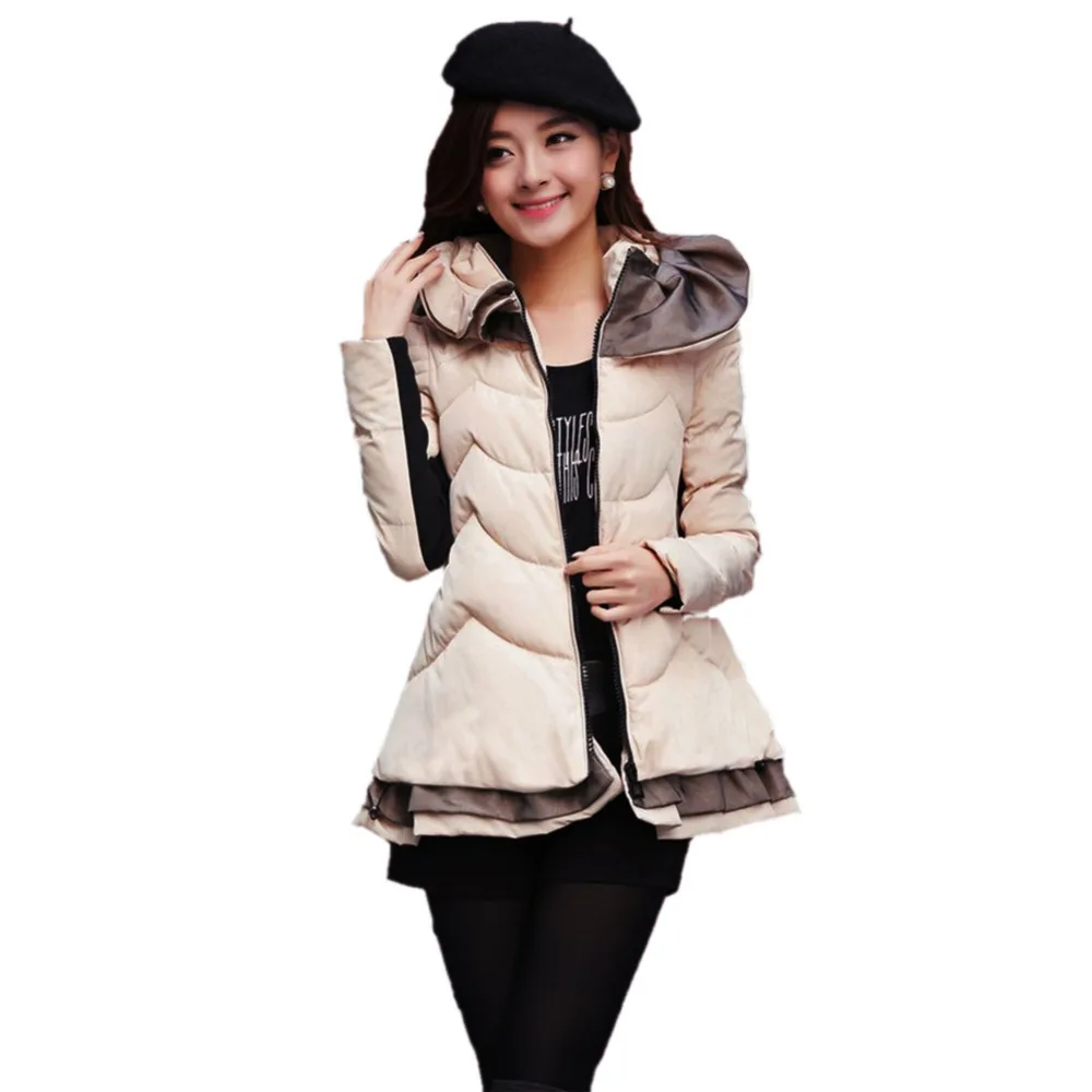 Winter Warm Women Clothing Slim Down Jackets Coats Plus Velvet Thick