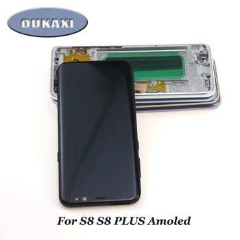 

Super AMOLED For Samsung Galaxy S8 S8 plus G955f G950F G950U G950FD Lcd Display Touch Screen Digitizer+Frame