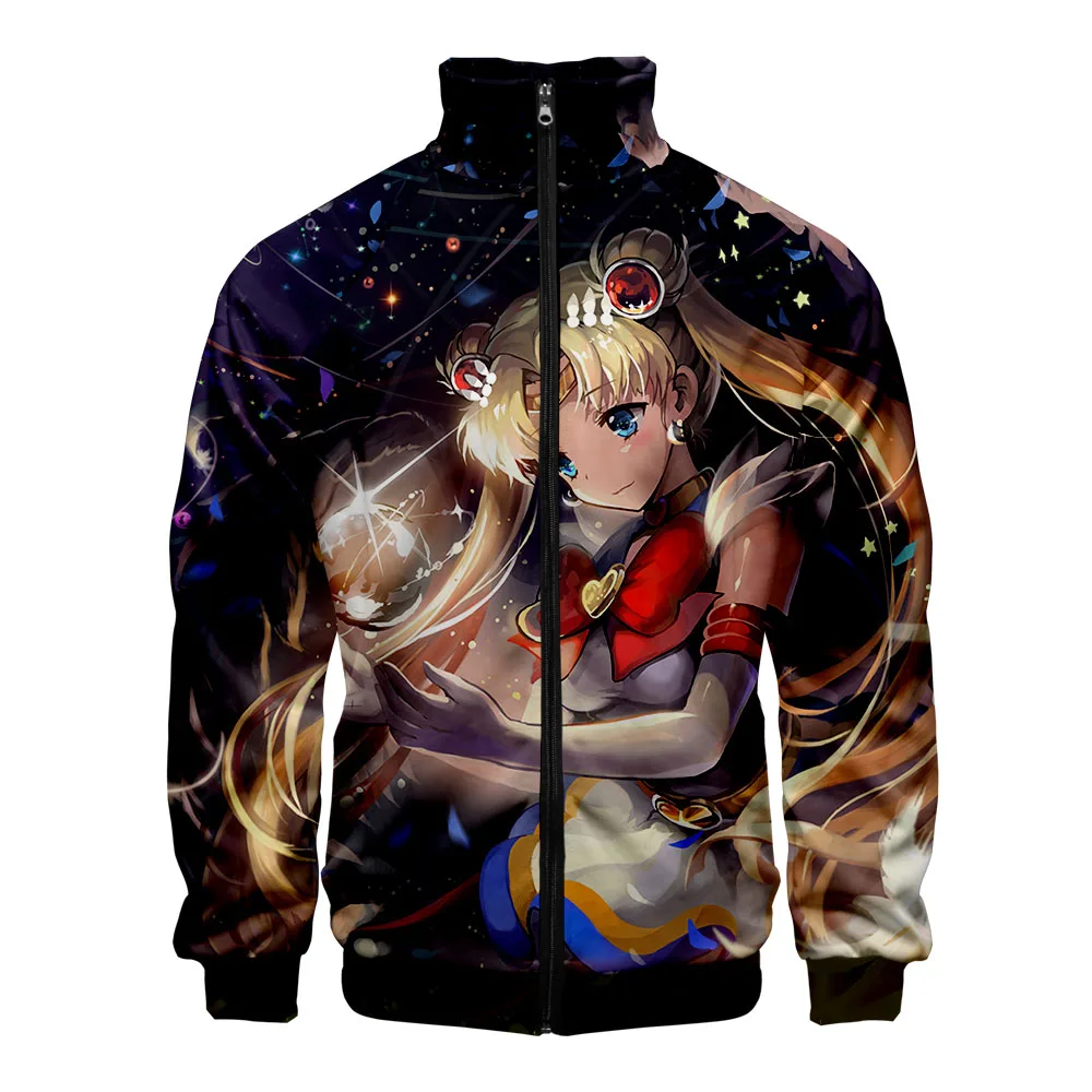 

Sailor moon 3D Women/men sweatshirt Print Casual zipper Clothes 2019 Hot Sale Capless Long Sleeves Print Kpops Plus Size 4XL