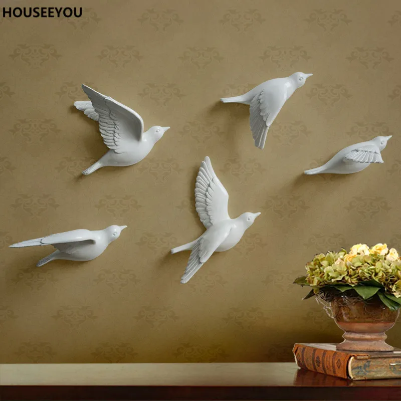 3D Resin Peace Dove/bird Mural Home Decor Hanging Decorations Pure
