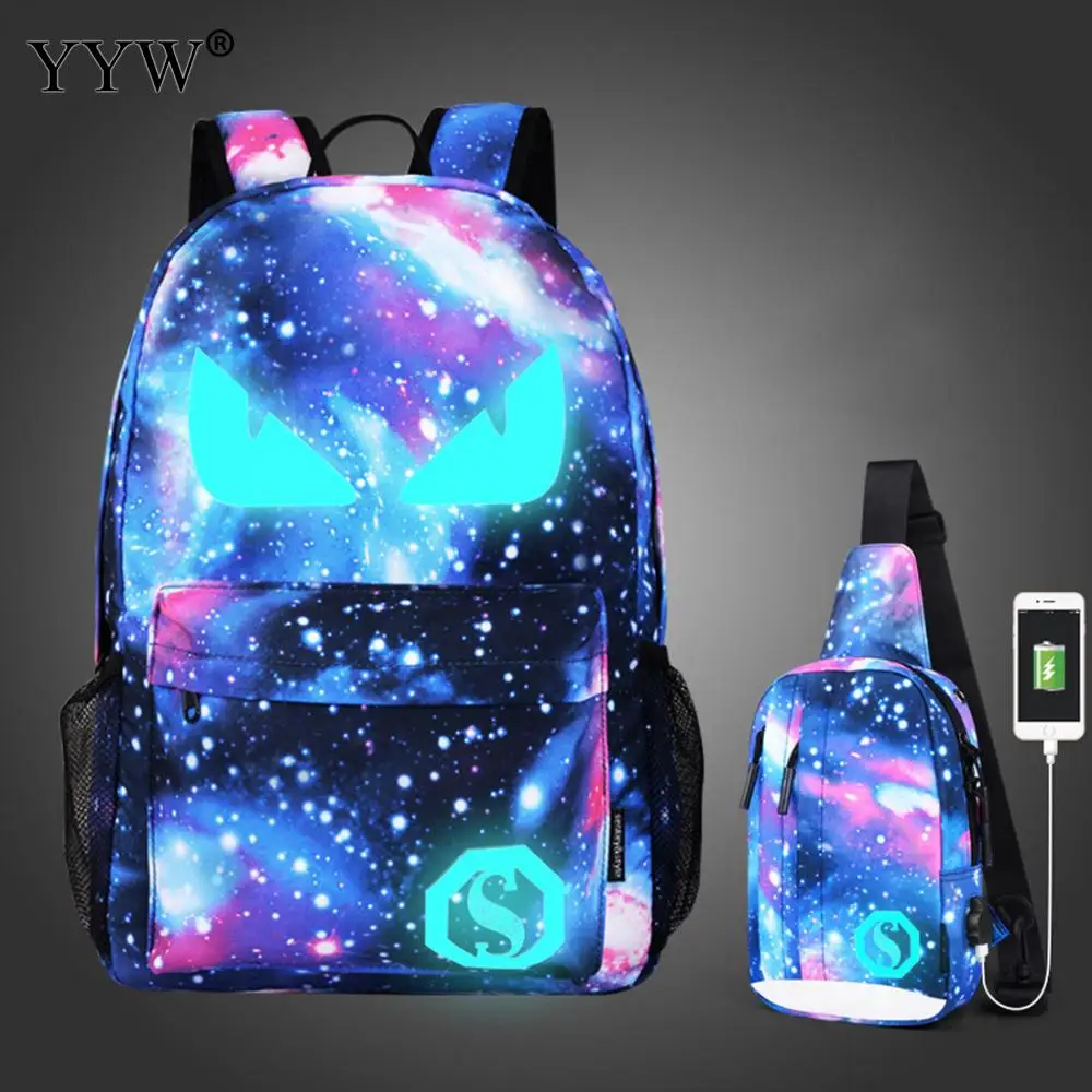 Wholesale Catoon Unisex Backpack with USB interface 2018 Large Capacity