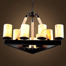 Винтажная веревочная Подвесная лампа, лампа Лофт, креативная личность, промышленная лампа Эдисона, лампа в американском стиле для украшения гостиной