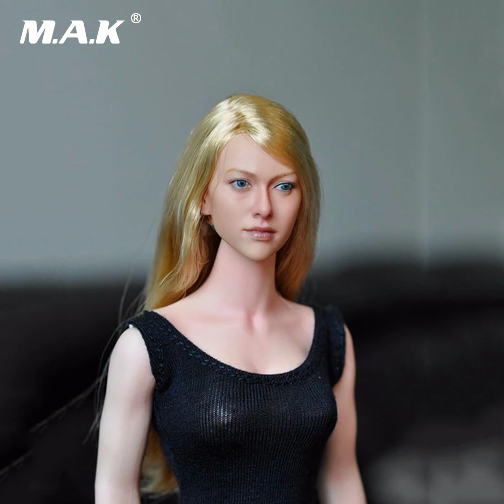 1/6 Long Hair Lovely Girl Female Head Sculpts Model Toys For 12" Female