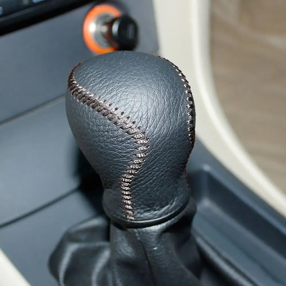 Чехлы для интерьера чехол для Mazda 3 2008~ 2010 ручная крышка переключения передач Автомобильная Шестерня Кожаные Ошейники автостайлинг DIY