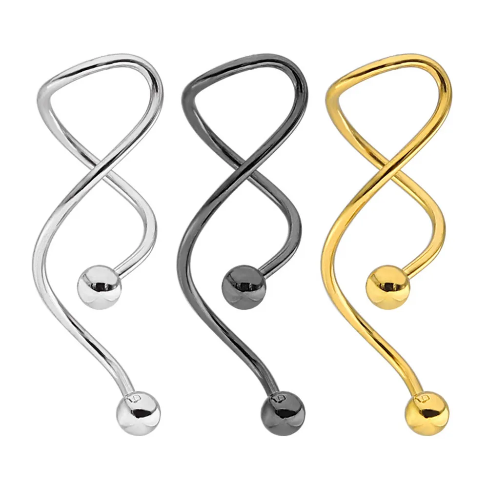 

Fashion stainless steel earrings for women number 8 long bone stud earrings men female cute modern jewelry gifts for women