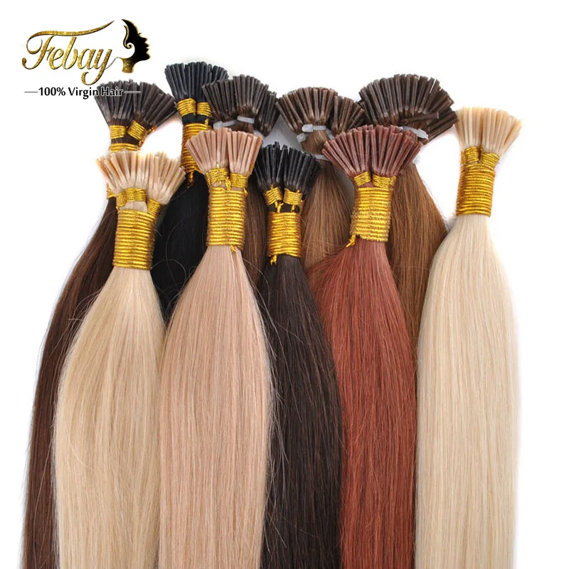 Hot Selling I Tip Hair Extenisons 18-24 100s/lot Keratin Thick Tip Hair Brazilian Hair Extension Remy Human Hair Big Promotion