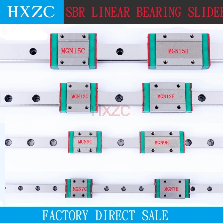 

Free shipping 1pcs 12mm Linear Guide MGN12 L= 850mm linear rail way + MGN12C or MGN12H Long linear carriage for CNC 3d printer