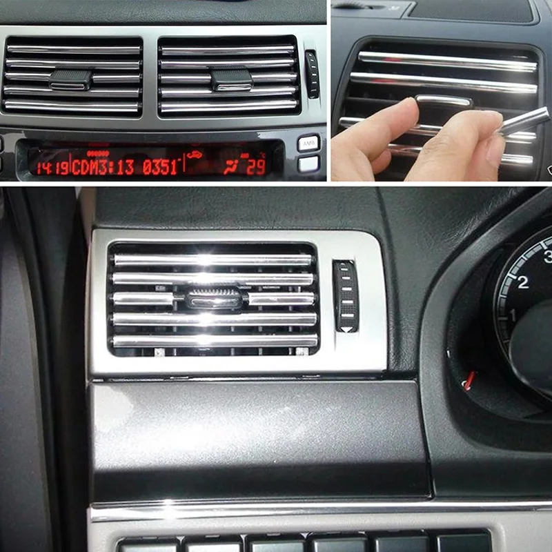 

Newest 4m U Shape DIY Car-styling Interior Air Vent Grille Switch Rim Trim Outlet Decoration Strip Moulding Chrome Silver Hot