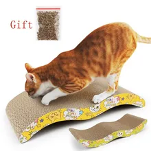 43x21cm Cat Scratcher Corrugated Scratching Board Pad Kitten Claws Care Interactive Cat Toy with Catnip Products for Cats