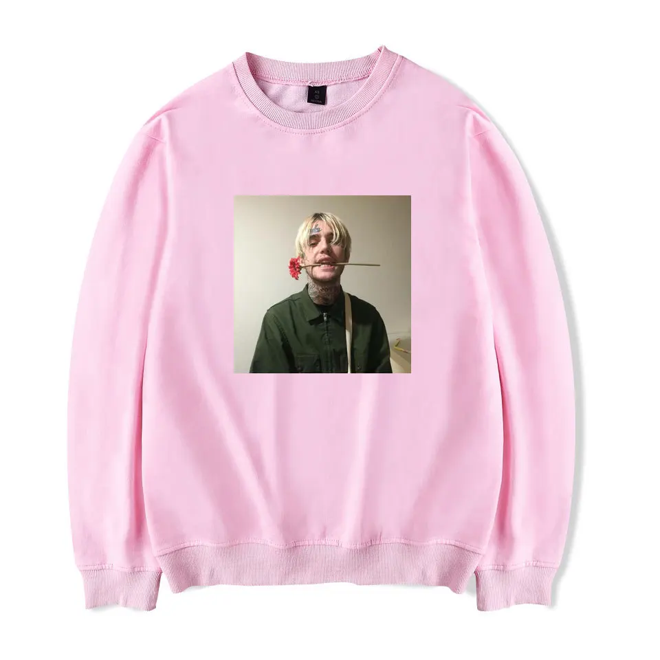 Новая мода осень Lil Peep cute sad face печать толстовки lil.peep свитшоты с круглым вырезом