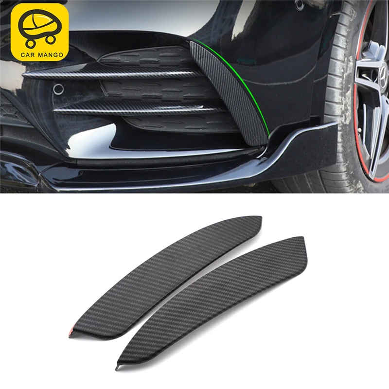 

CAR MANGO for Mersedes-benz A Class W177 V177 2019 Auto Front Bumper Canard Splitter Spoiler Trim Sticker Cover Accessories