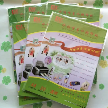 

Nice and funny art job A4 size (60 sheets/lot) Water Transfer clear background inkjet water slide decal paper