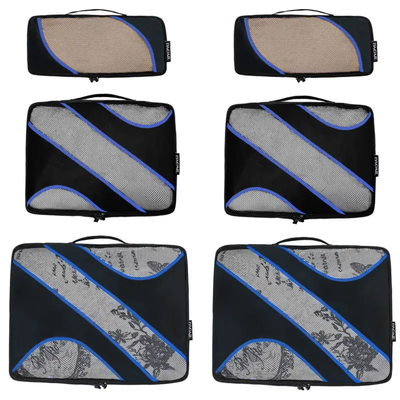 Рюкзак 6 комплектов упаковочных кубиков, 3 различных размера дорожный мешочек для багажа сумка-Органайзер
