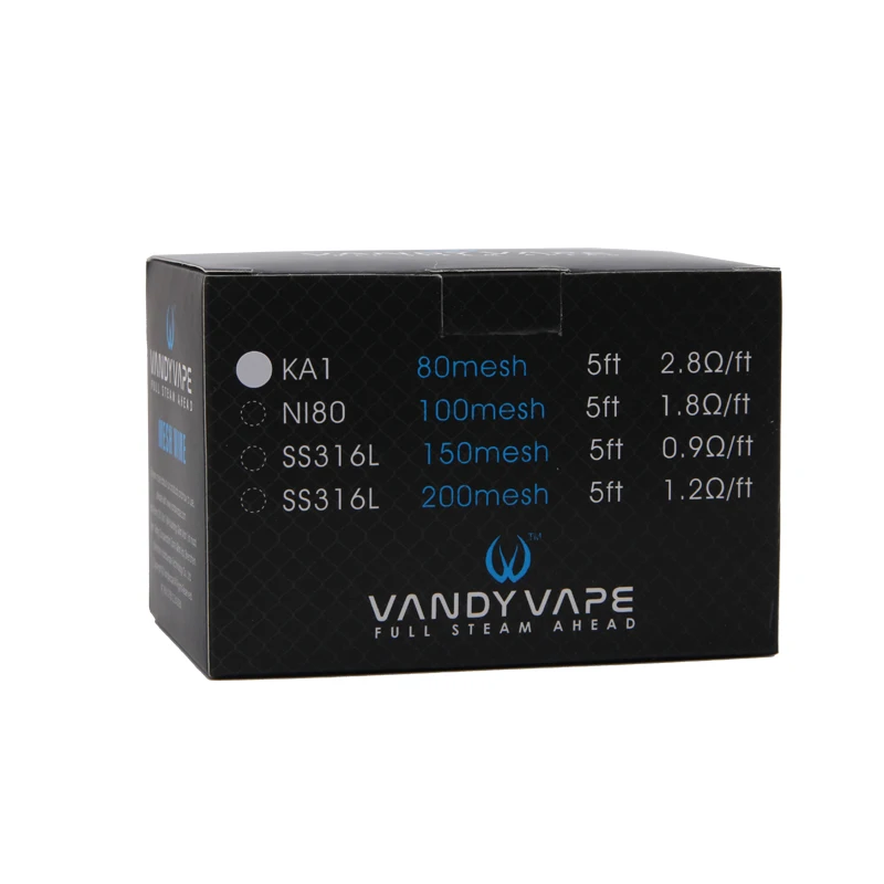 Оригинальный Vandy Vape Mesh провод KA1 80 mesh/Ni80 100 mesh/SS316L 150 200mesh Coil 5 футов для электронной